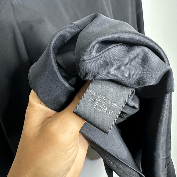 LAFAYETTE 148 BLACK 3 Button BLAZER classic collar virgin wool career women's 14 - Picture 6 of 8